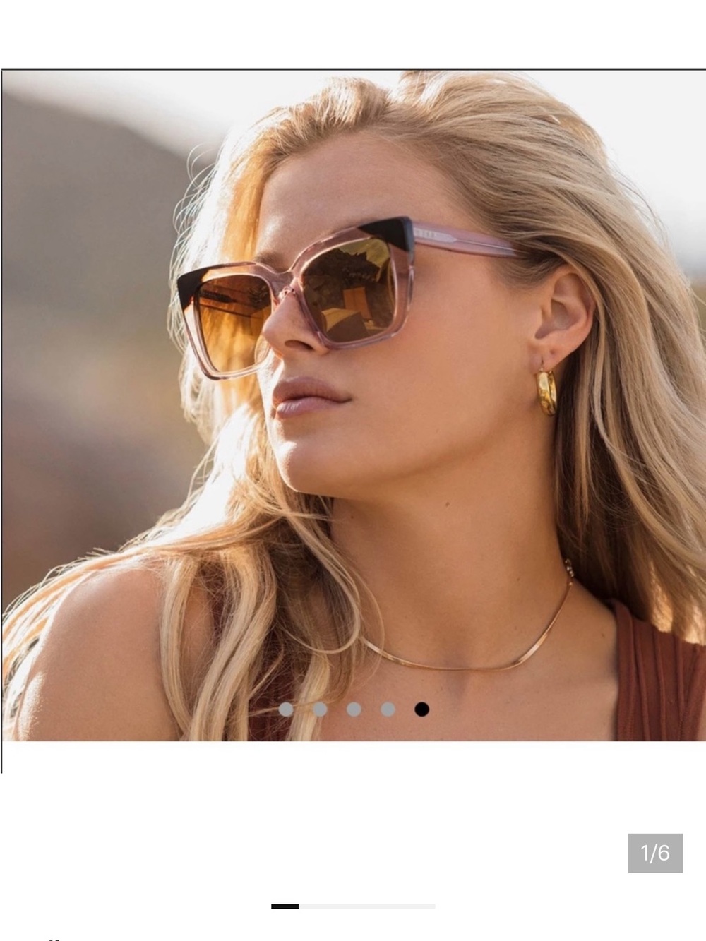 Diff Eyewear Lizzy Sunglasses Cafe Ole Brown Gradient